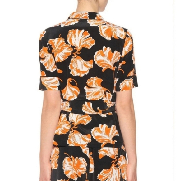 GANNI Geroux Floral Printed Silk Shirt - Picture 7 of 10